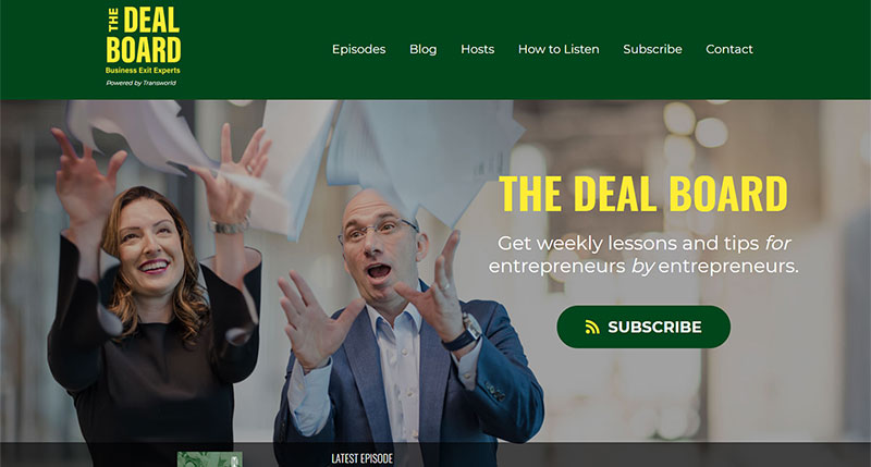 The Deal Board Podcast Website