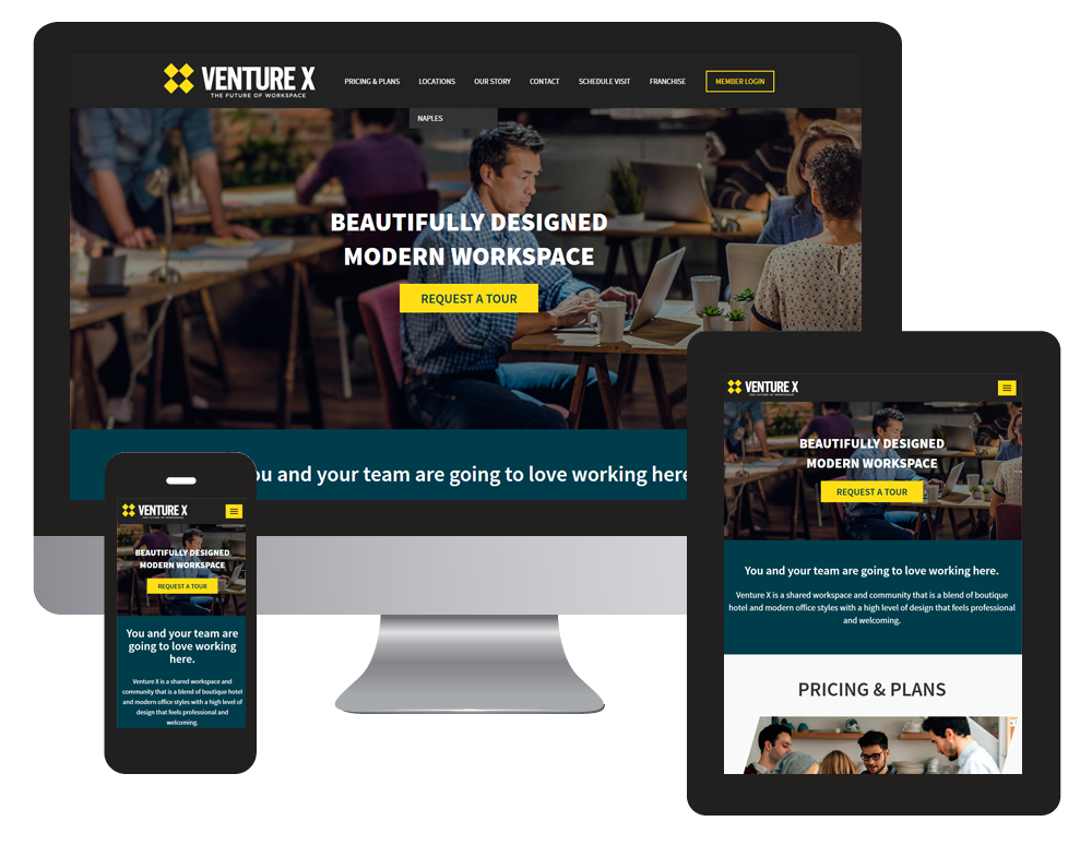 Venture X Responsive Website